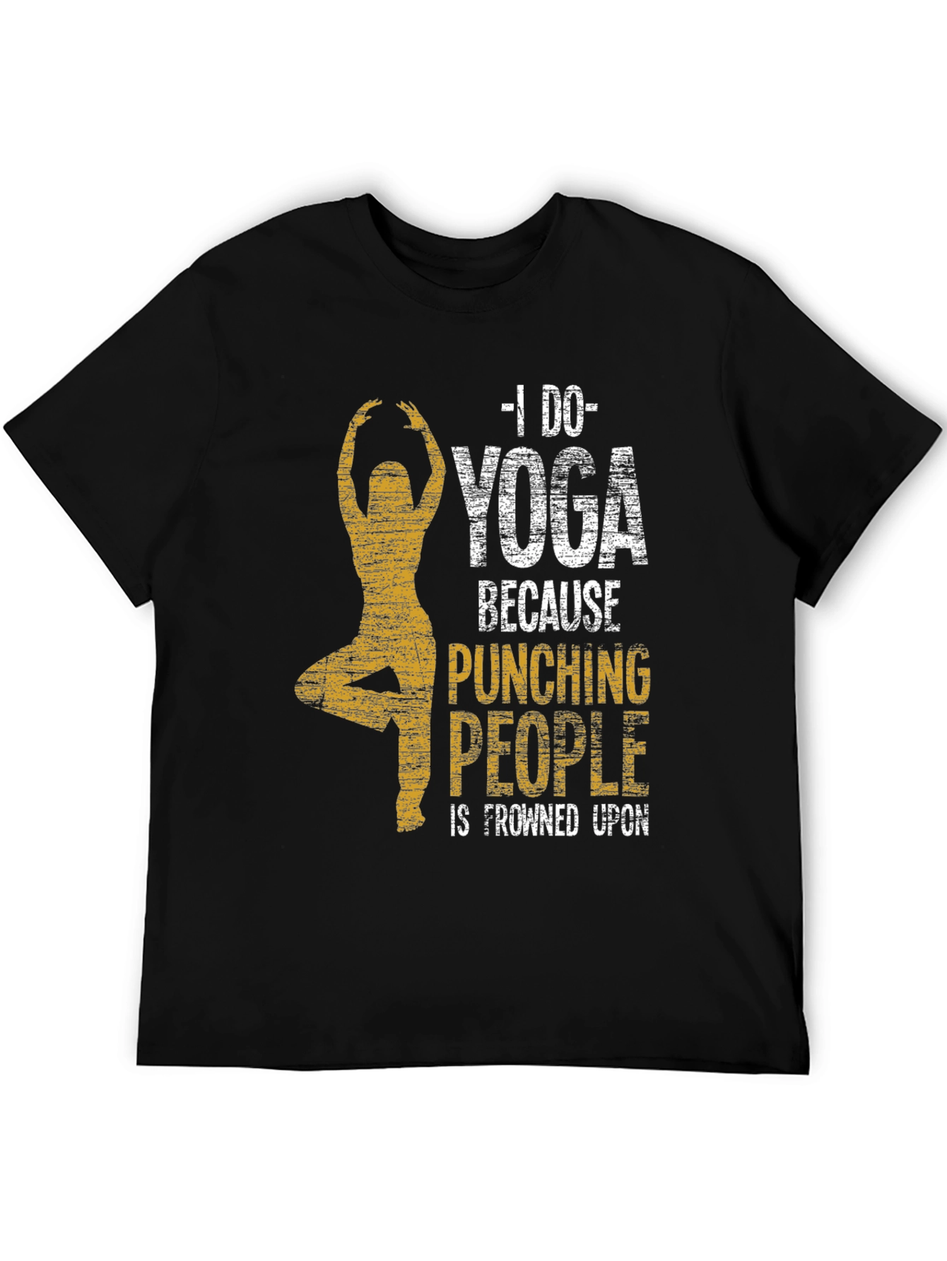 Yoga Graphic Tee - Punching People Is Frowned Upon