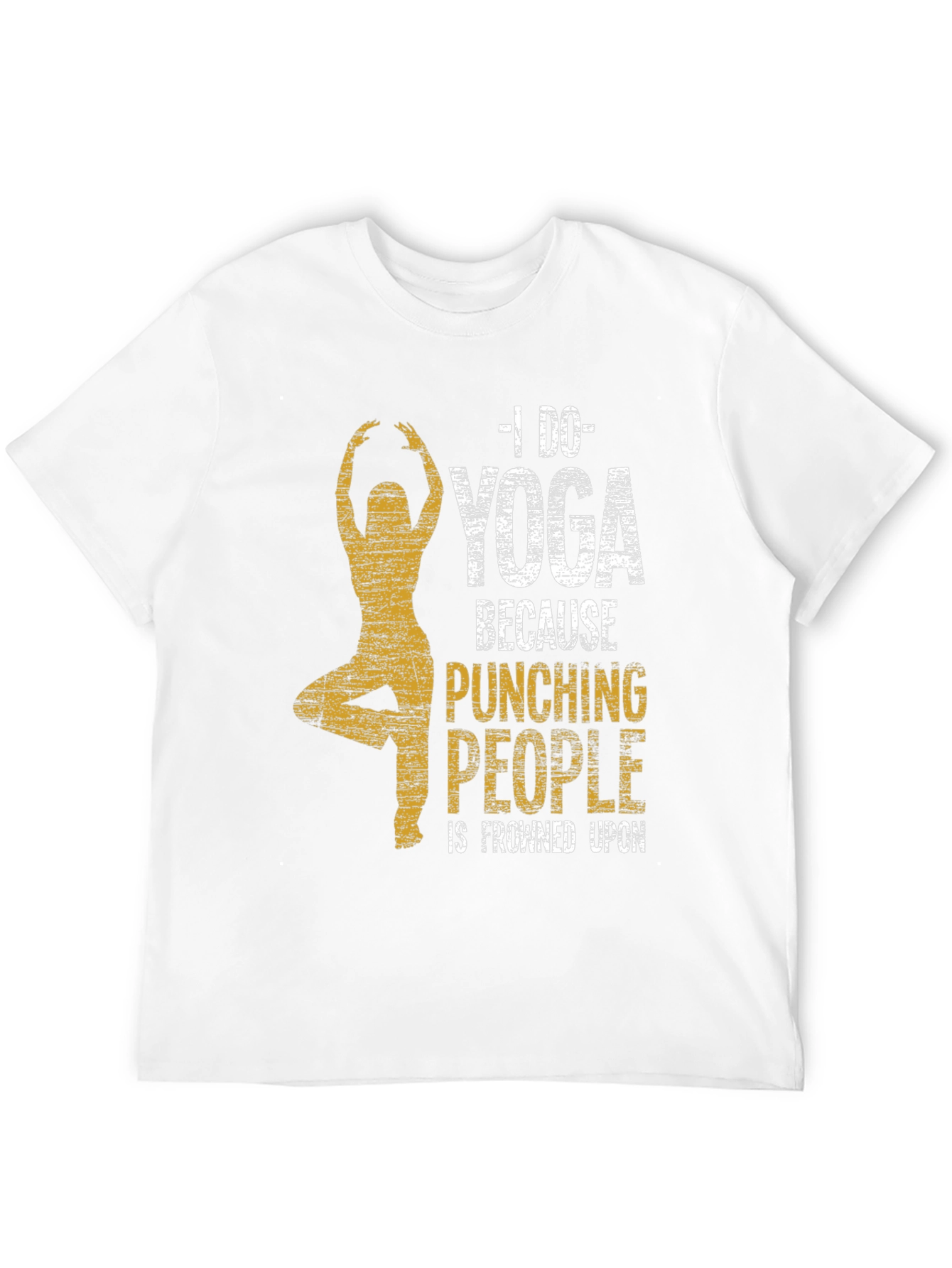 Yoga Graphic Tee - Punching People Is Frowned Upon
