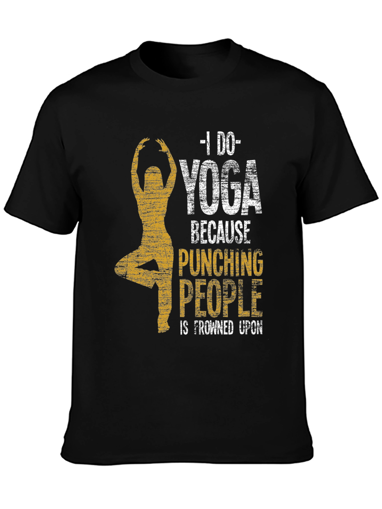 Yoga Graphic Tee - Punching People Is Frowned Upon