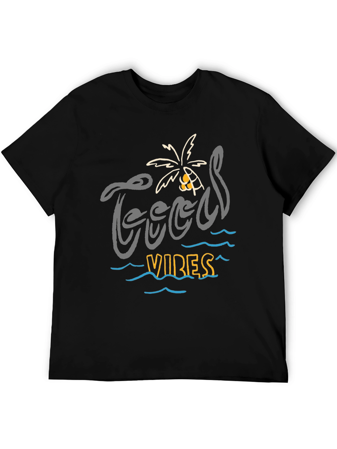 Good Vibes Black Graphic T-Shirt