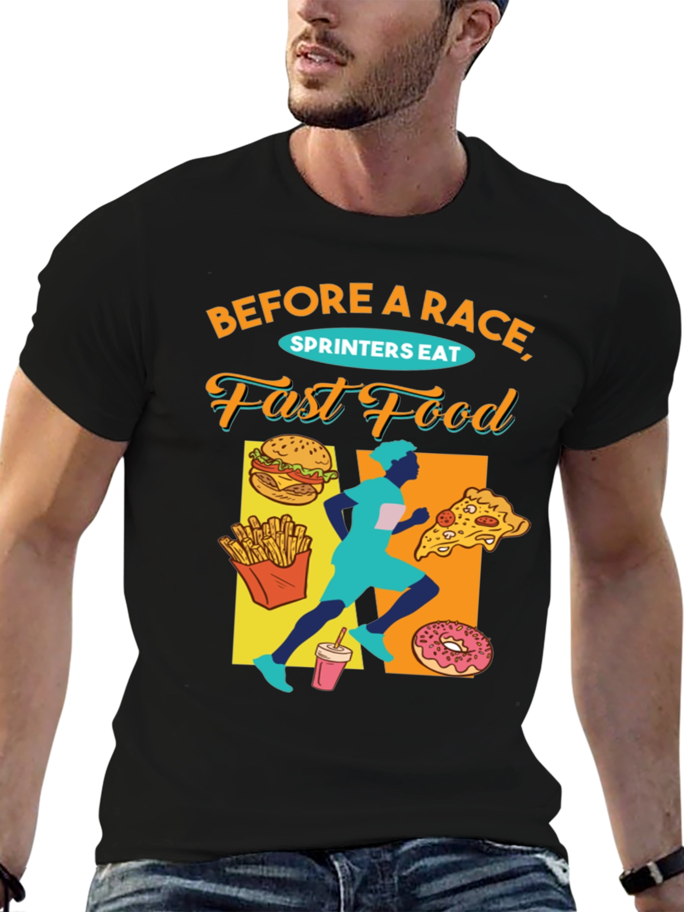Funny Sprinter Fast Food T-Shirt