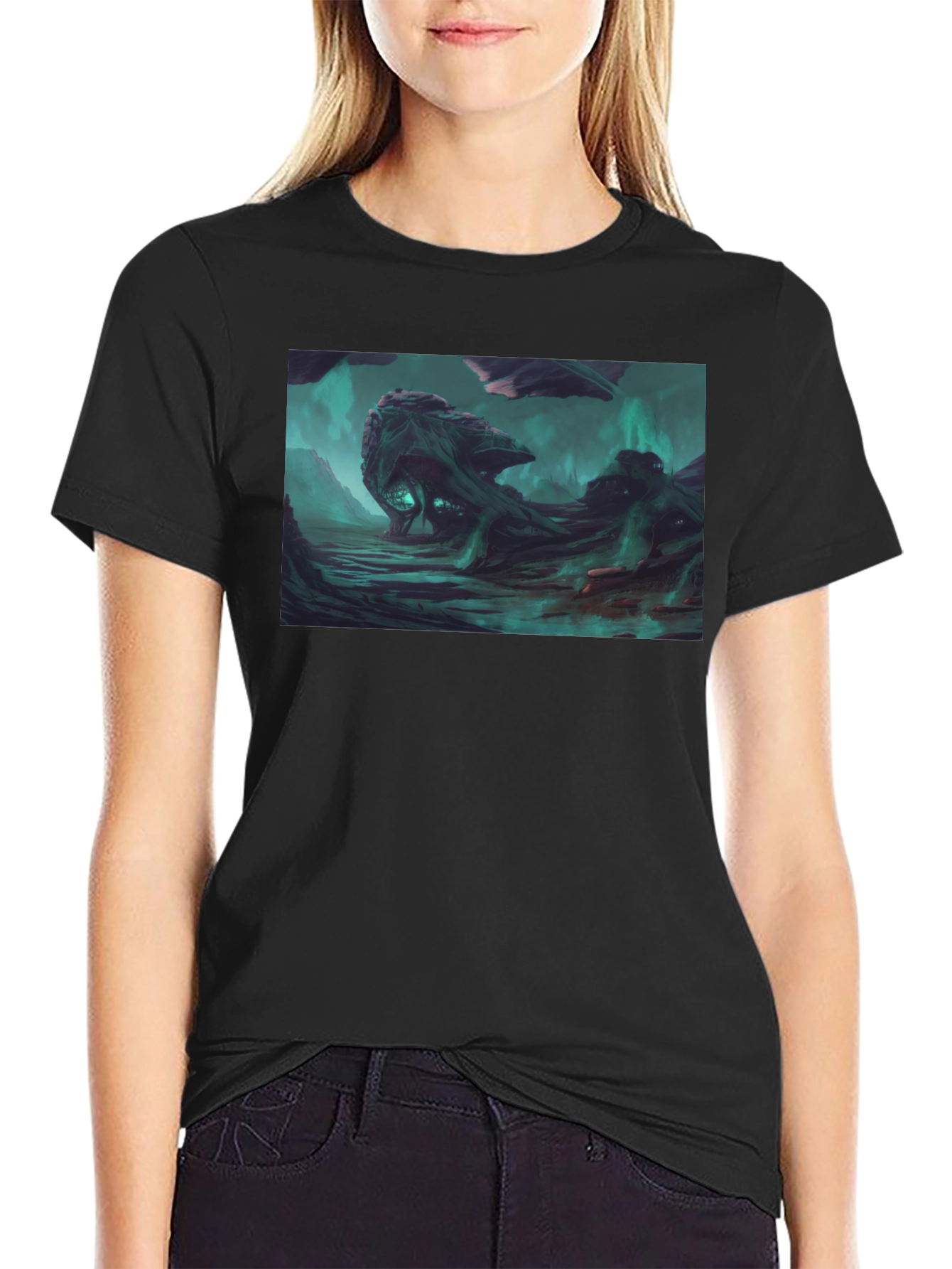 Dark Fantasy Creature Graphic T-Shirt