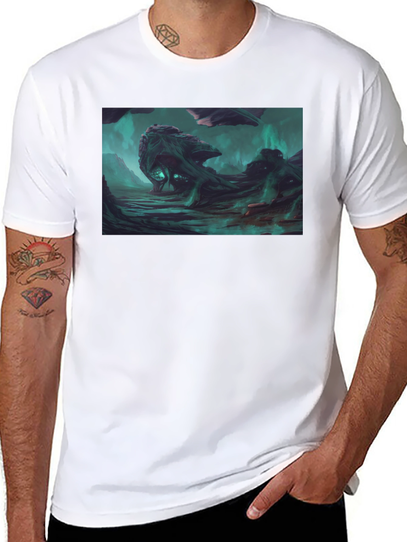 Dark Fantasy Creature Graphic T-Shirt