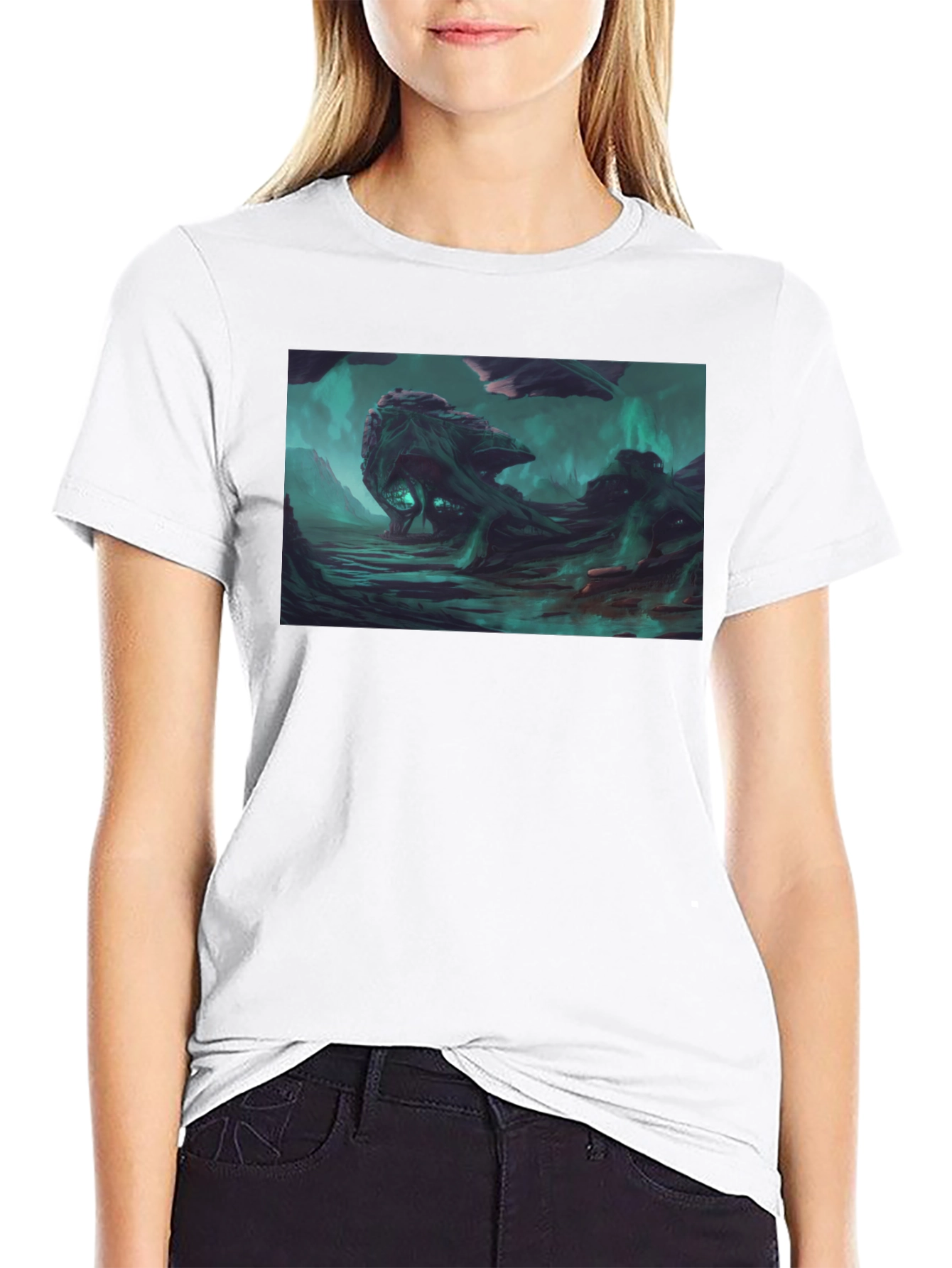 Dark Fantasy Creature Graphic T-Shirt