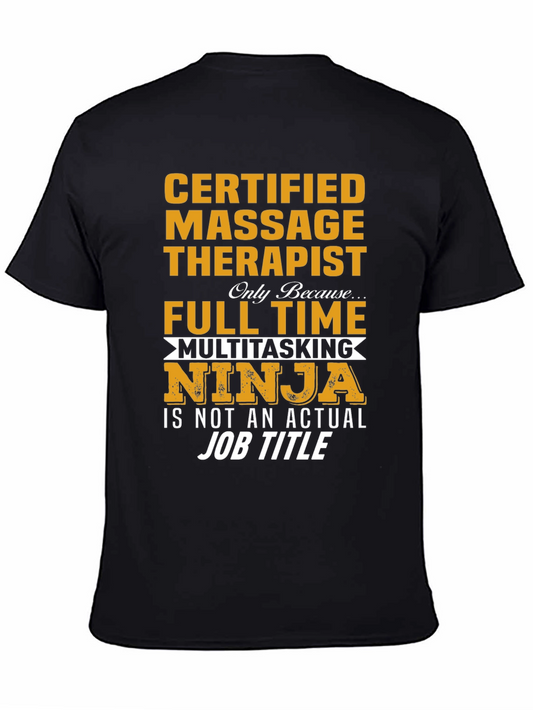 Certified Massage Therapist Ninja T-Shirt