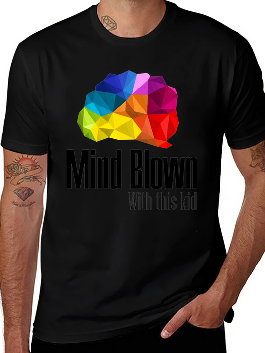 Mind Blown Graphic T-Shirt - Colorful Brain Design