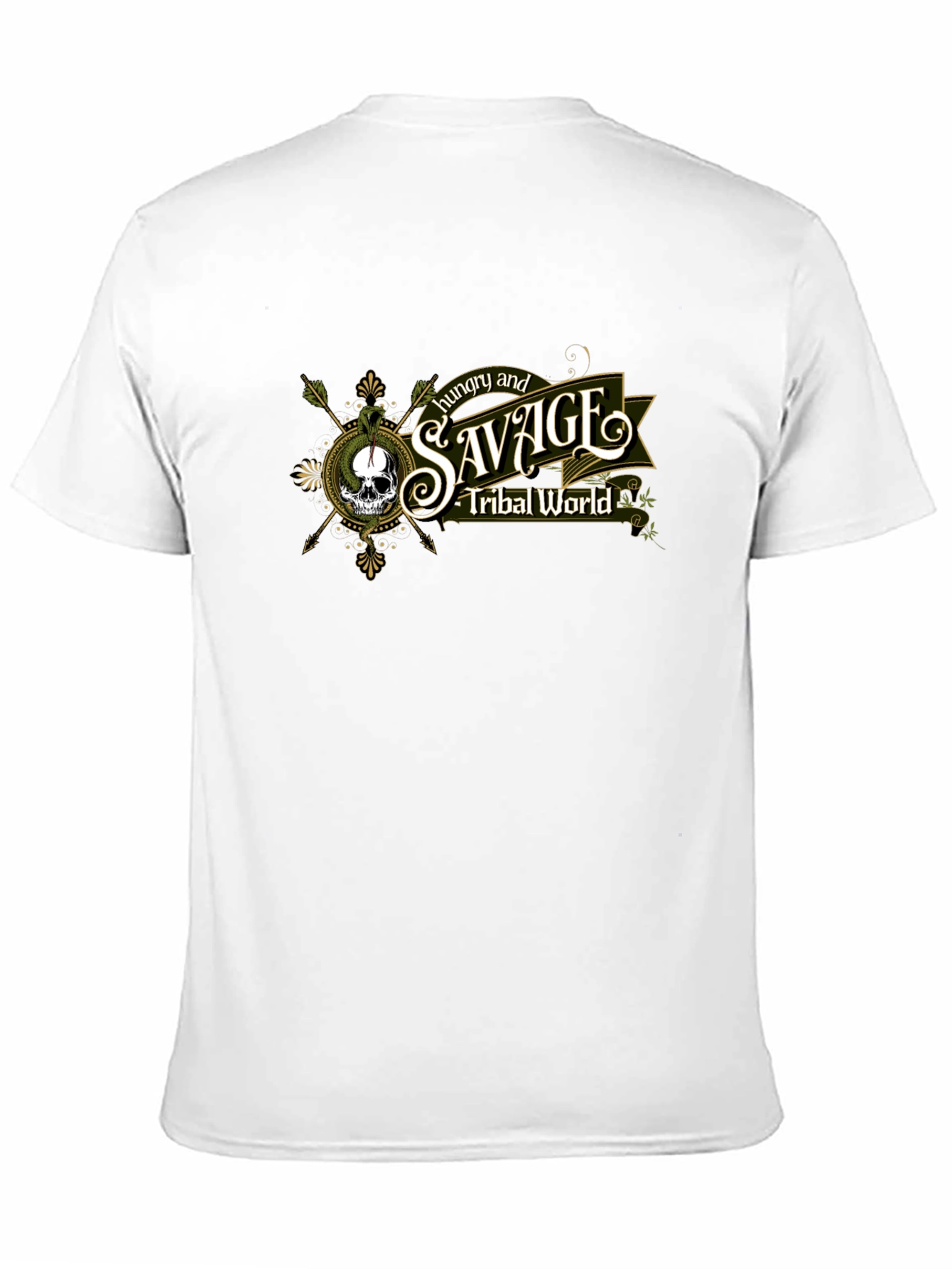 Hungry and Savage Tribal World Graphic T-Shirt