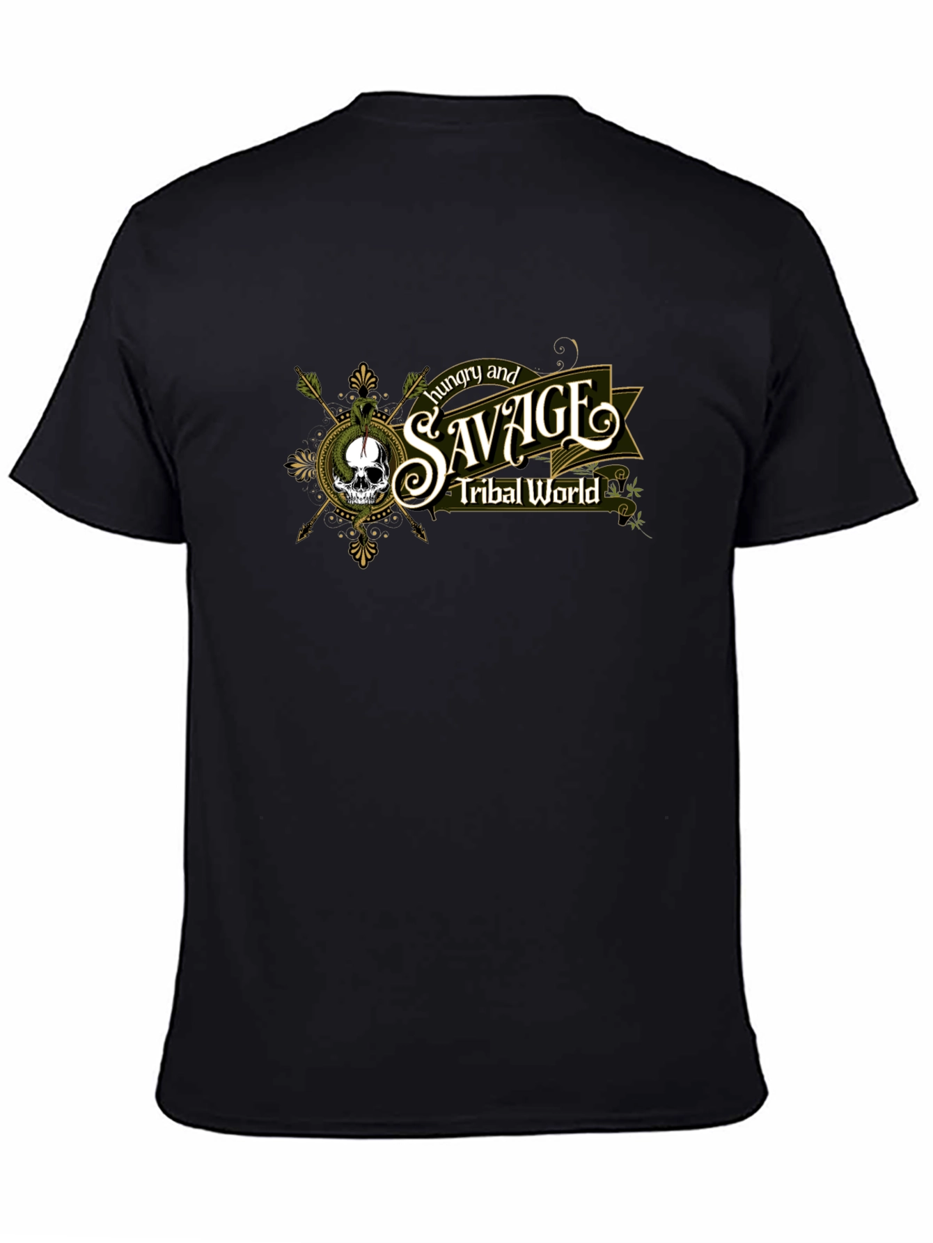 Hungry and Savage Tribal World Graphic T-Shirt