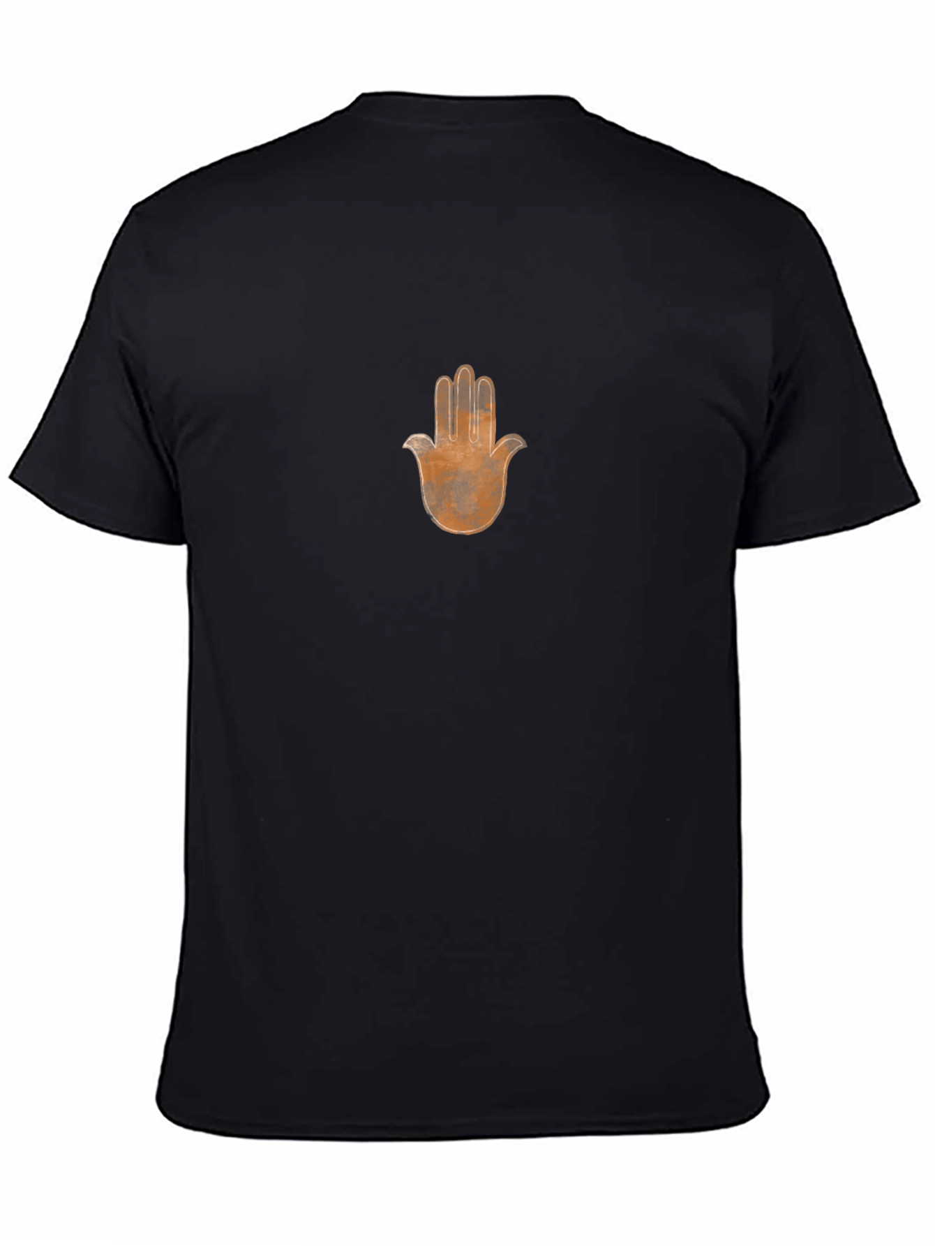 Hamsa Hand Graphic Tee - Soft Black Cotton T-Shirt