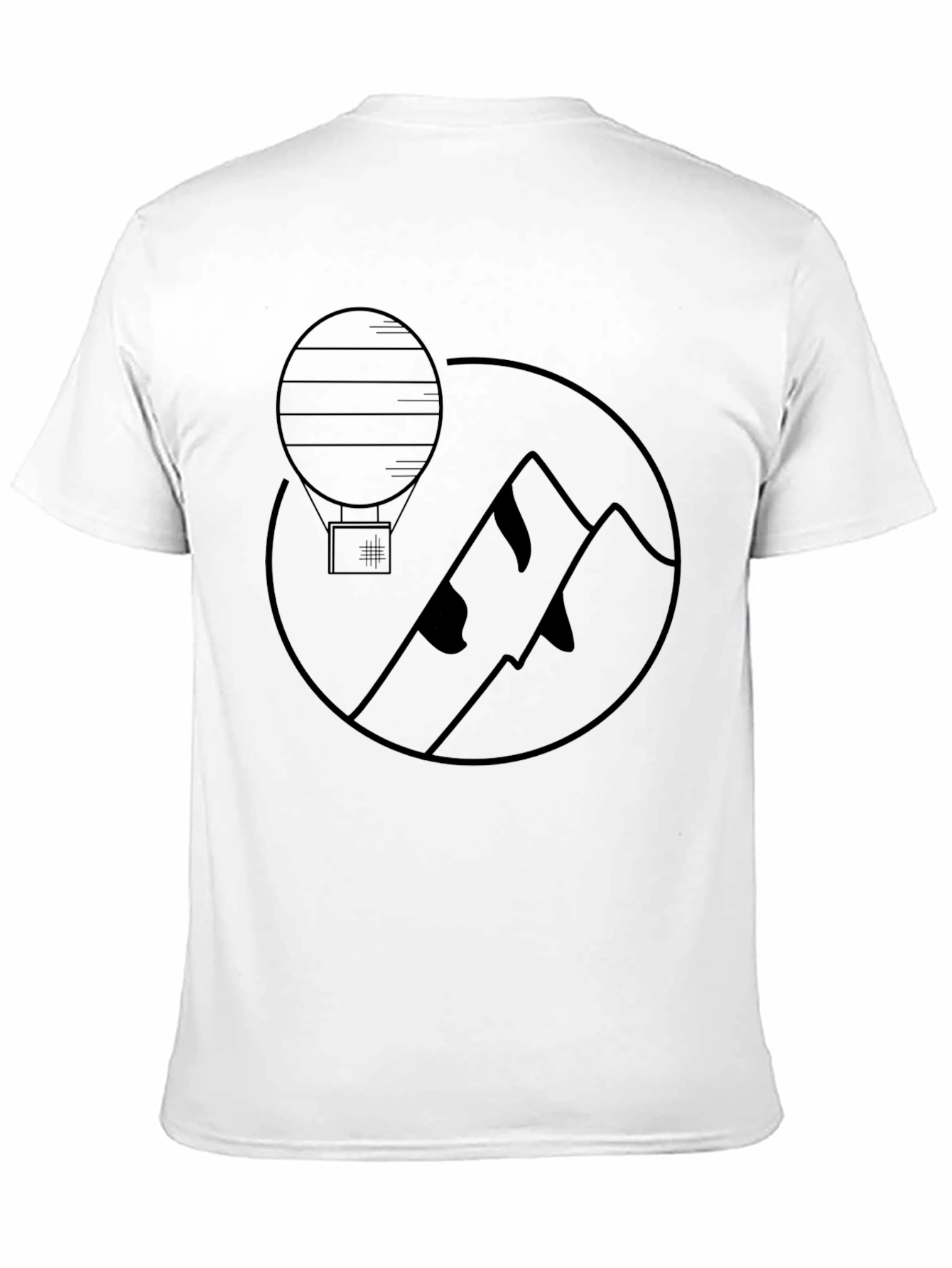 Mountain Balloon Graphic Tee - Black