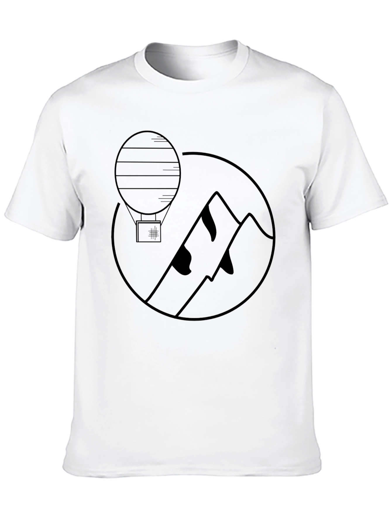 Mountain Balloon Graphic Tee - Black
