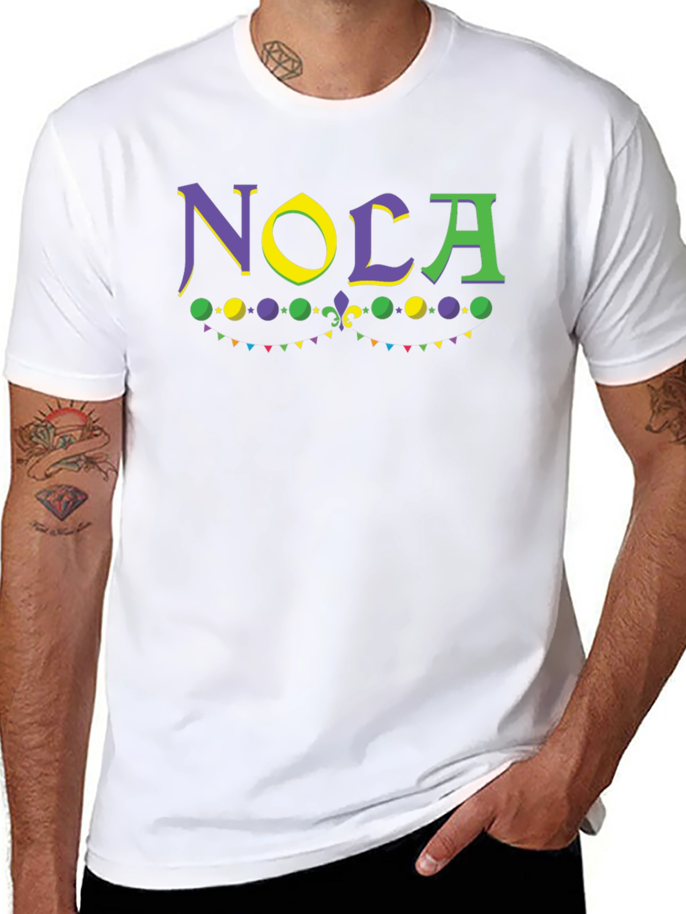 NOLA Graphic T-Shirt - Mardi Gras Inspired Design