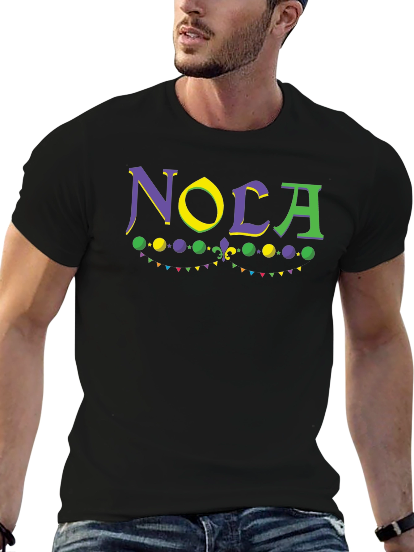 NOLA Graphic T-Shirt - Mardi Gras Inspired Design