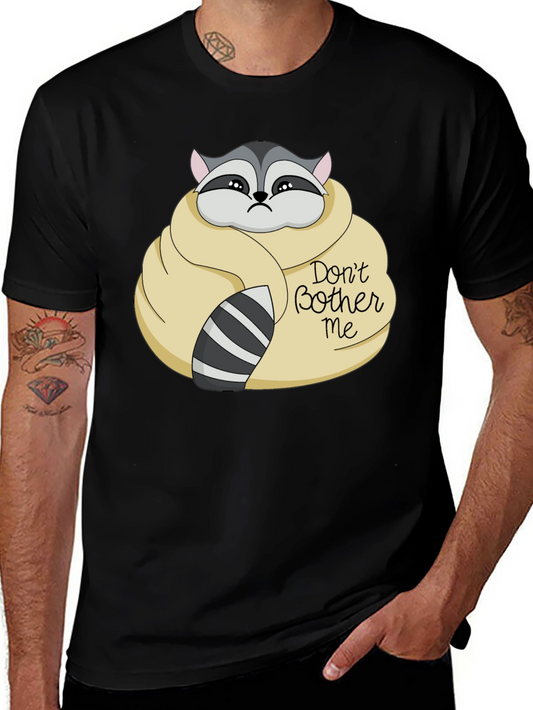 Dont Bother Me Raccoon Graphic Tee - Soft Black T-Shirt