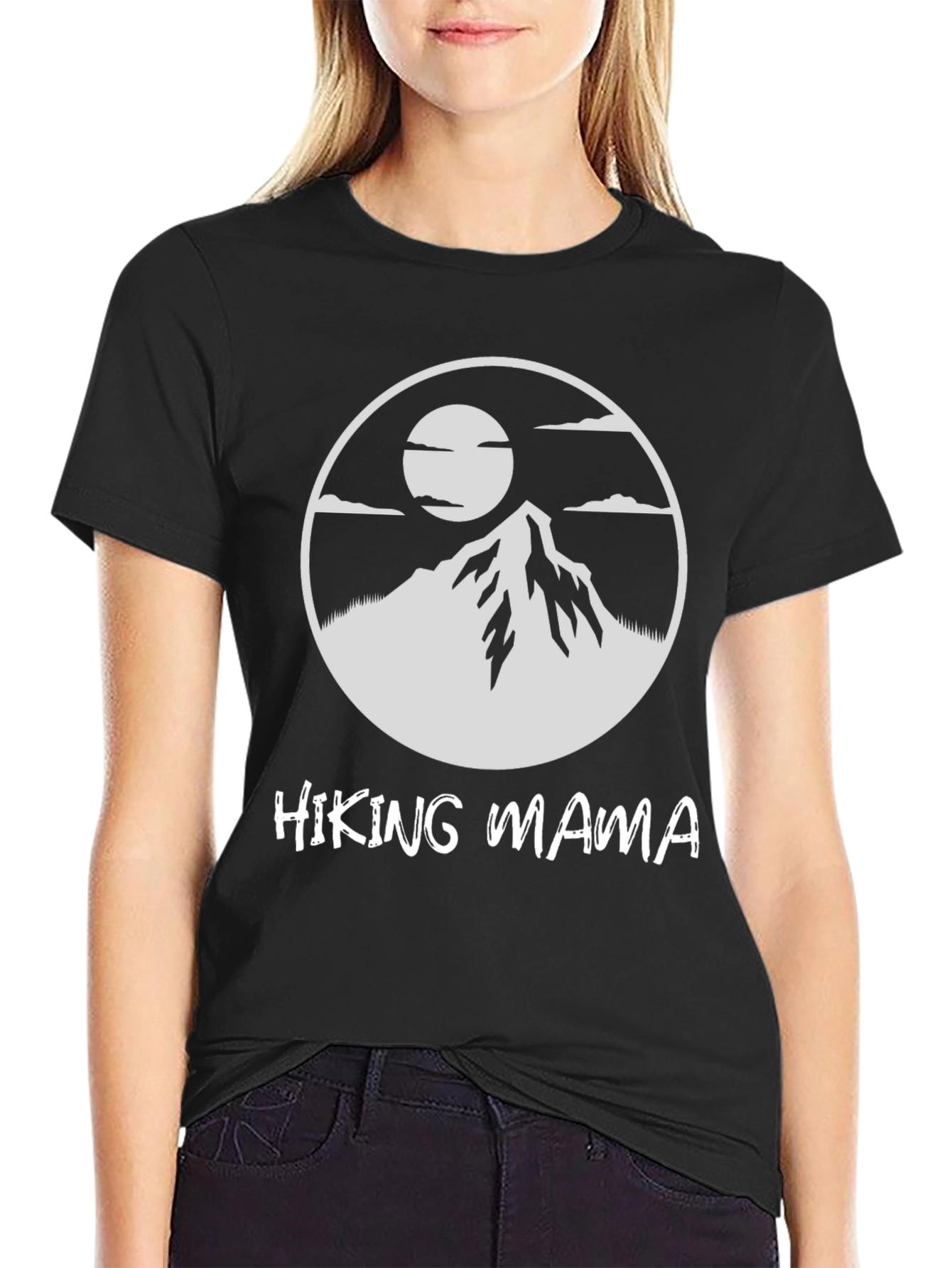 Hiking Mama Graphic Tee - Mountain Design