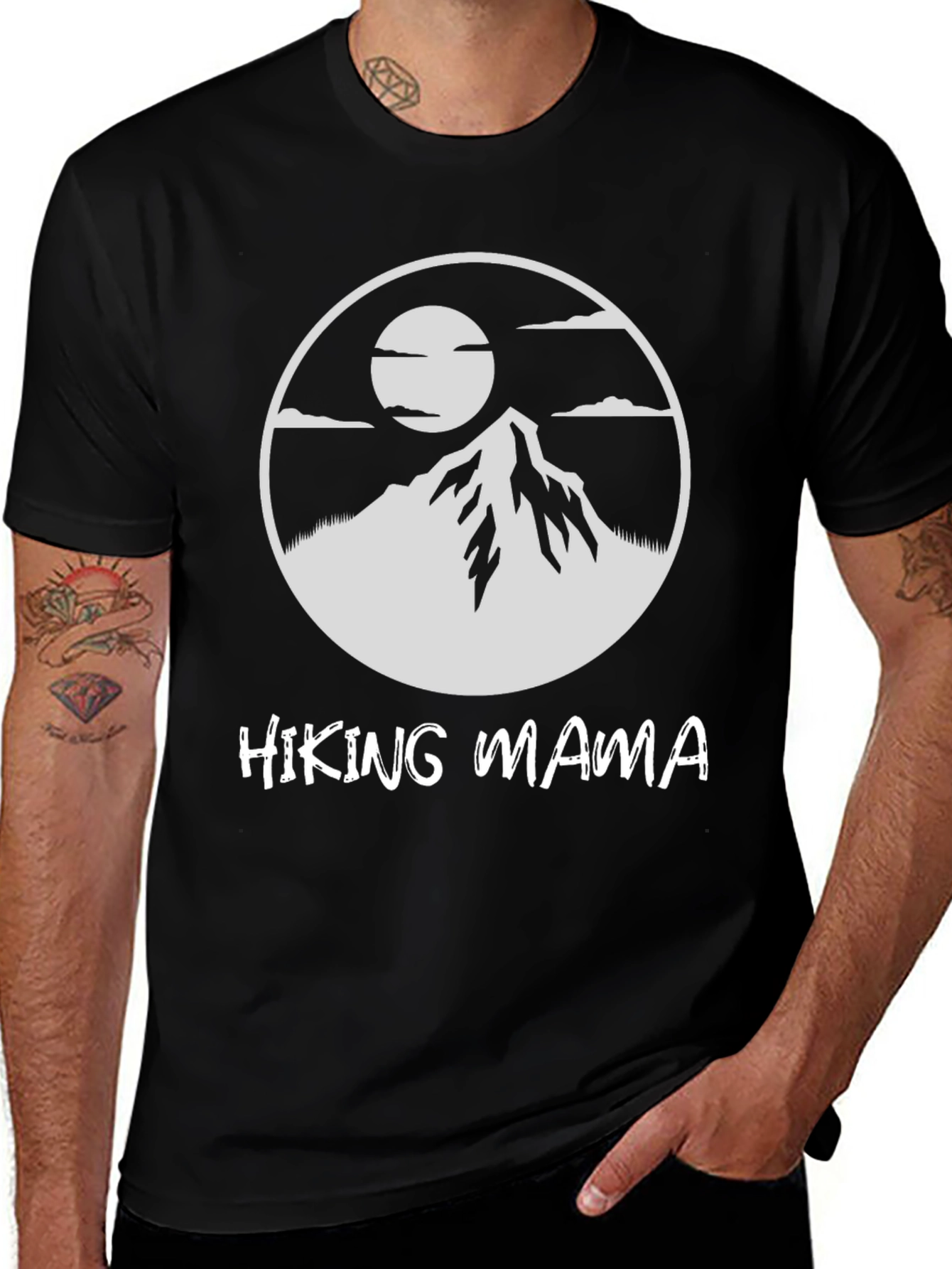 Hiking Mama Graphic Tee - Mountain Design