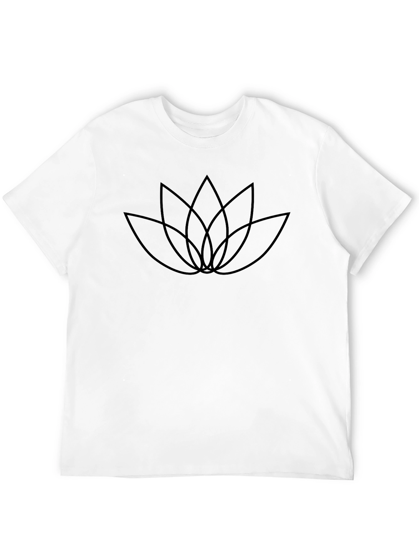 Lotus Flower Graphic Black T-Shirt