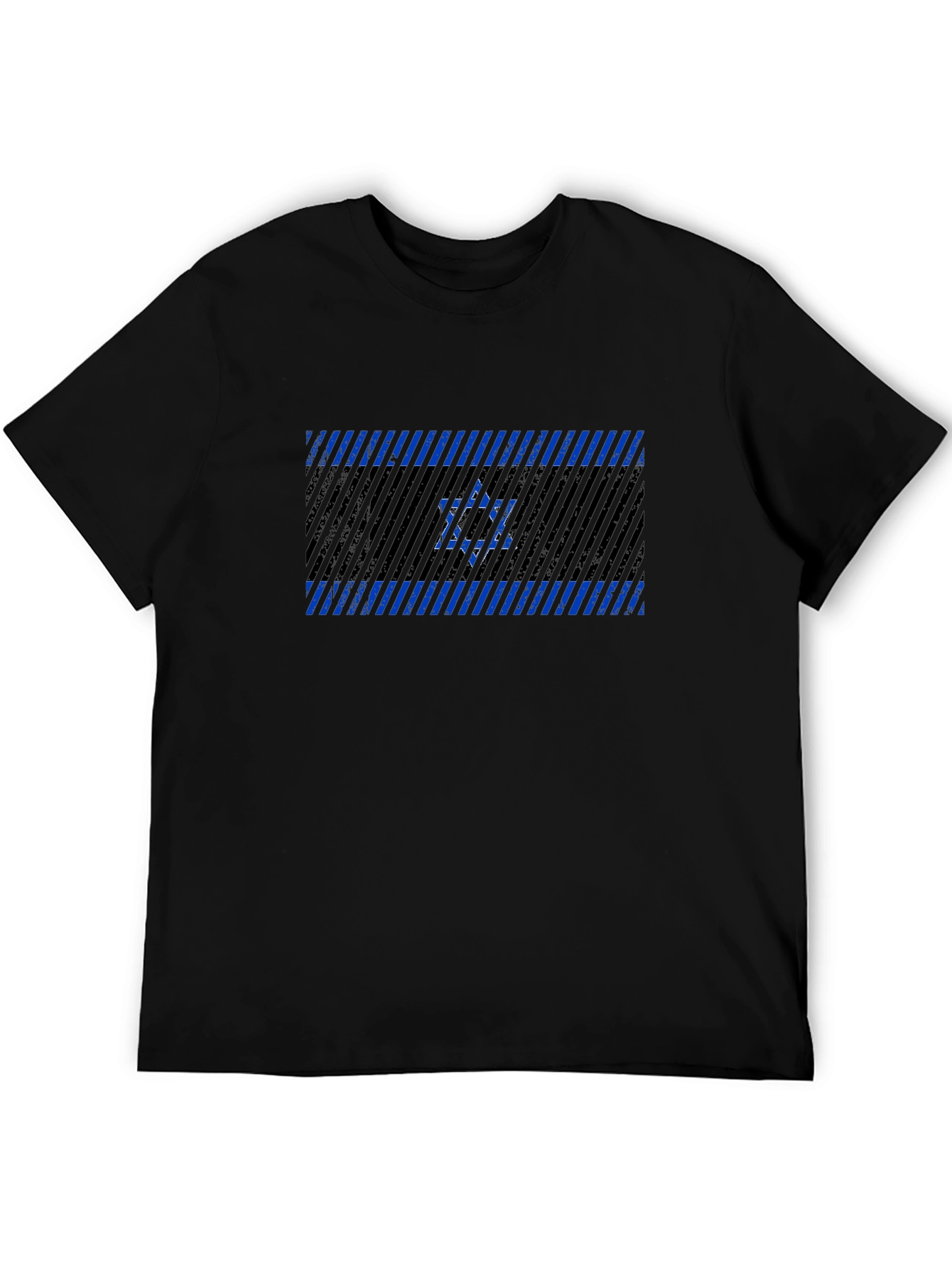 Israeli Flag Graphic Tee - Black Patriotic Shirt