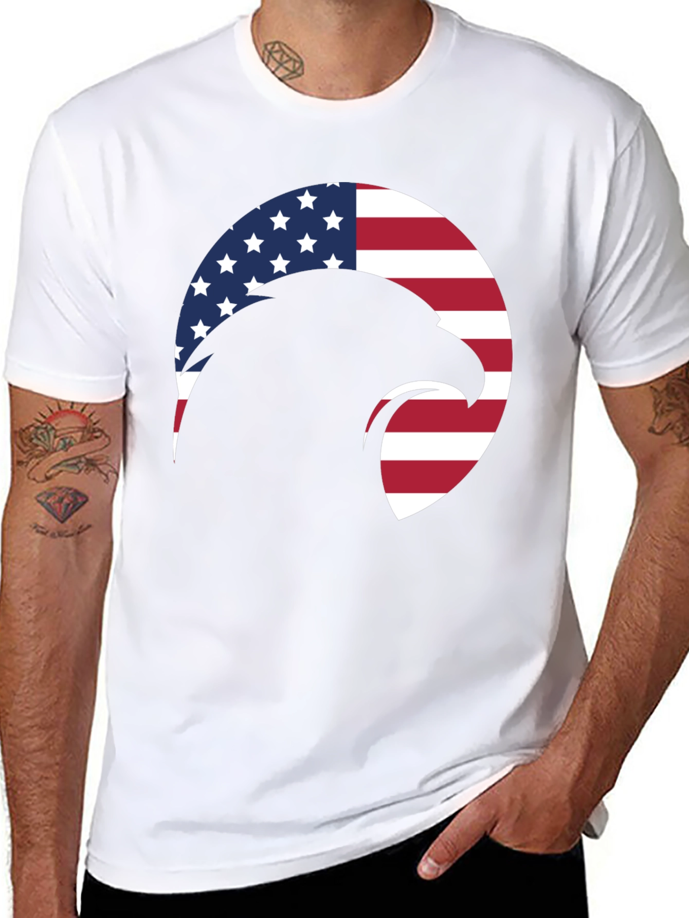 American Eagle Graphic T-Shirt - Patriotic Style