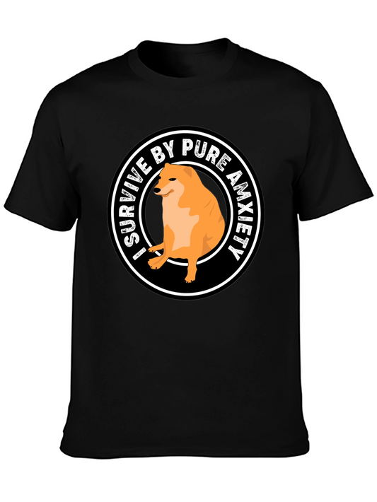 I Survive by Pure Anxiety Doge Meme Graphic Tee