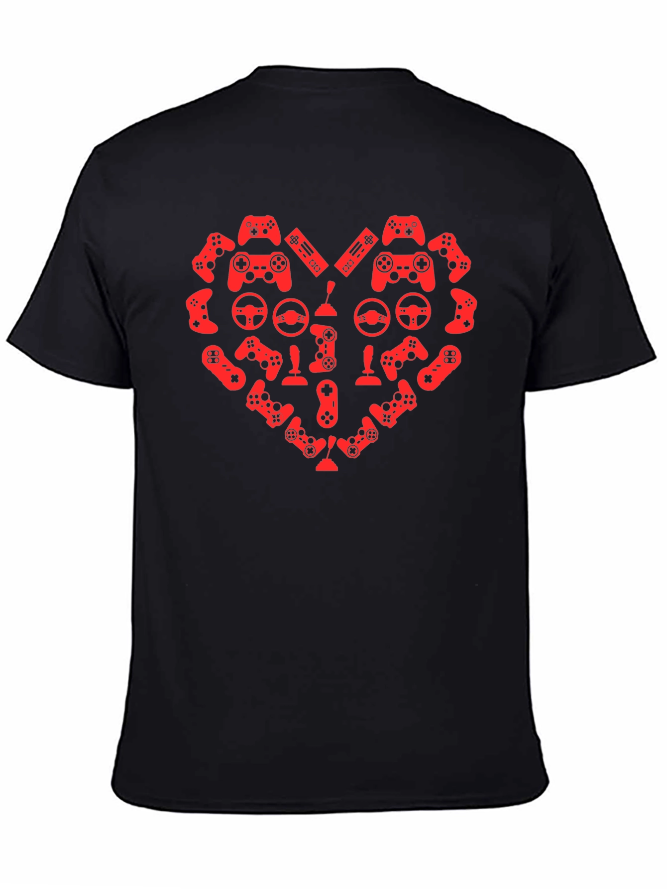 Gamer Heart T-Shirt - Red Game Controller Design