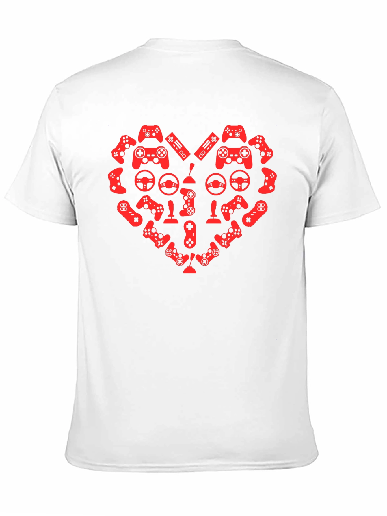 Gamer Heart T-Shirt - Red Game Controller Design