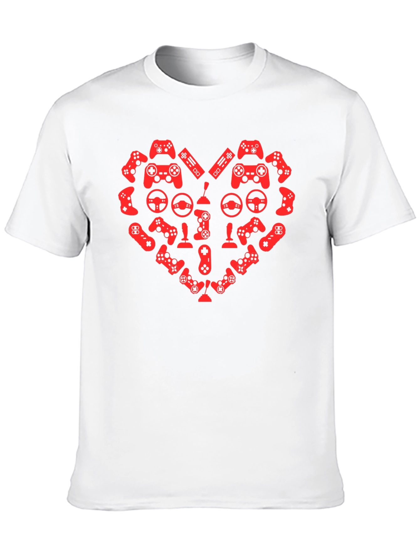 Gamer Heart T-Shirt - Red Game Controller Design