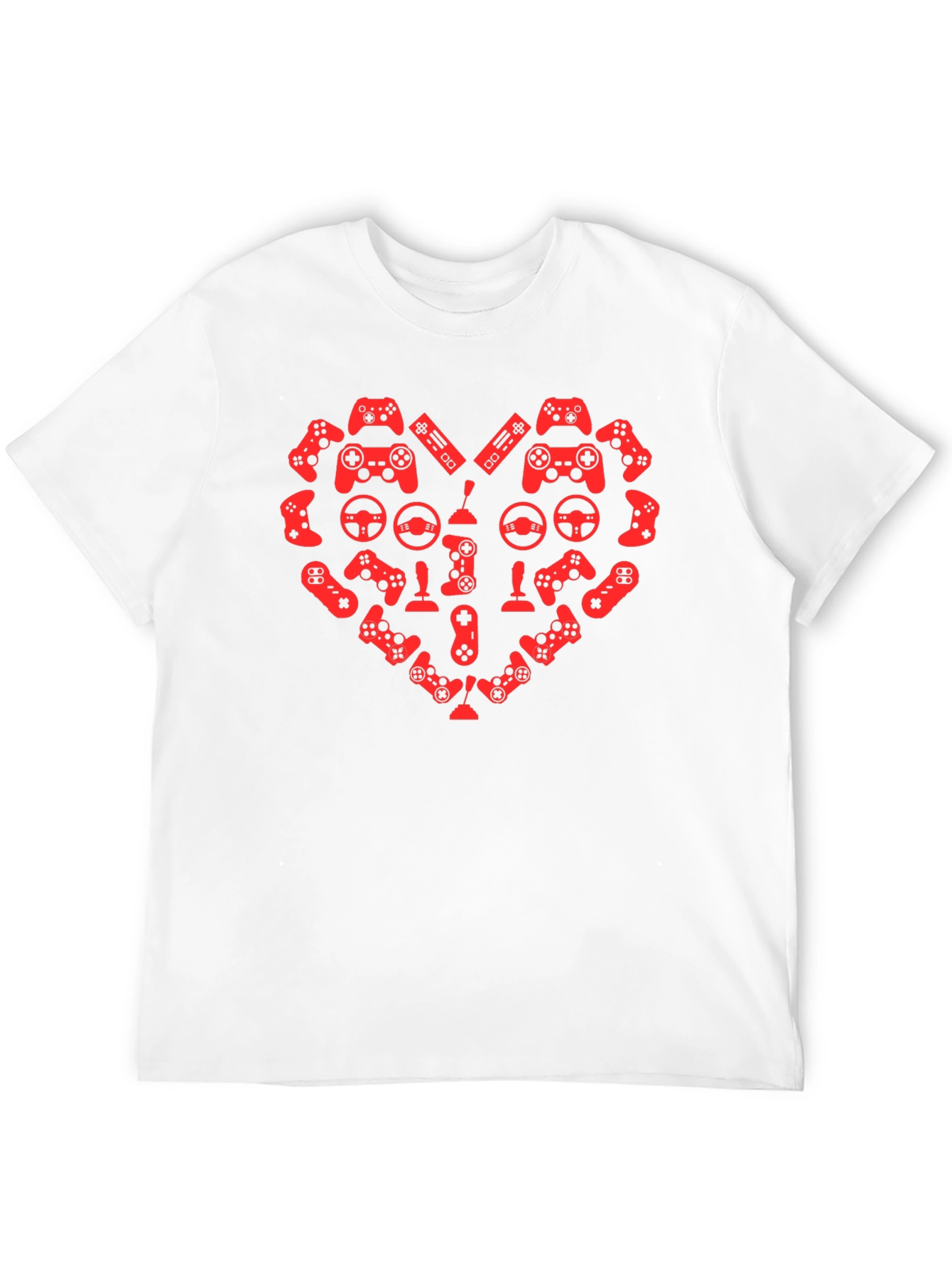 Gamer Heart T-Shirt - Red Game Controller Design