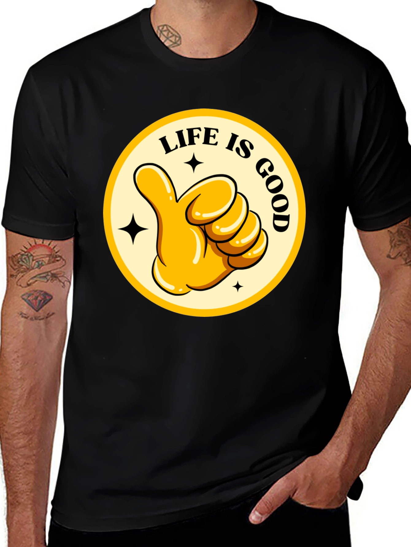Life is Good Graphic T-Shirt - Thumbs Up!