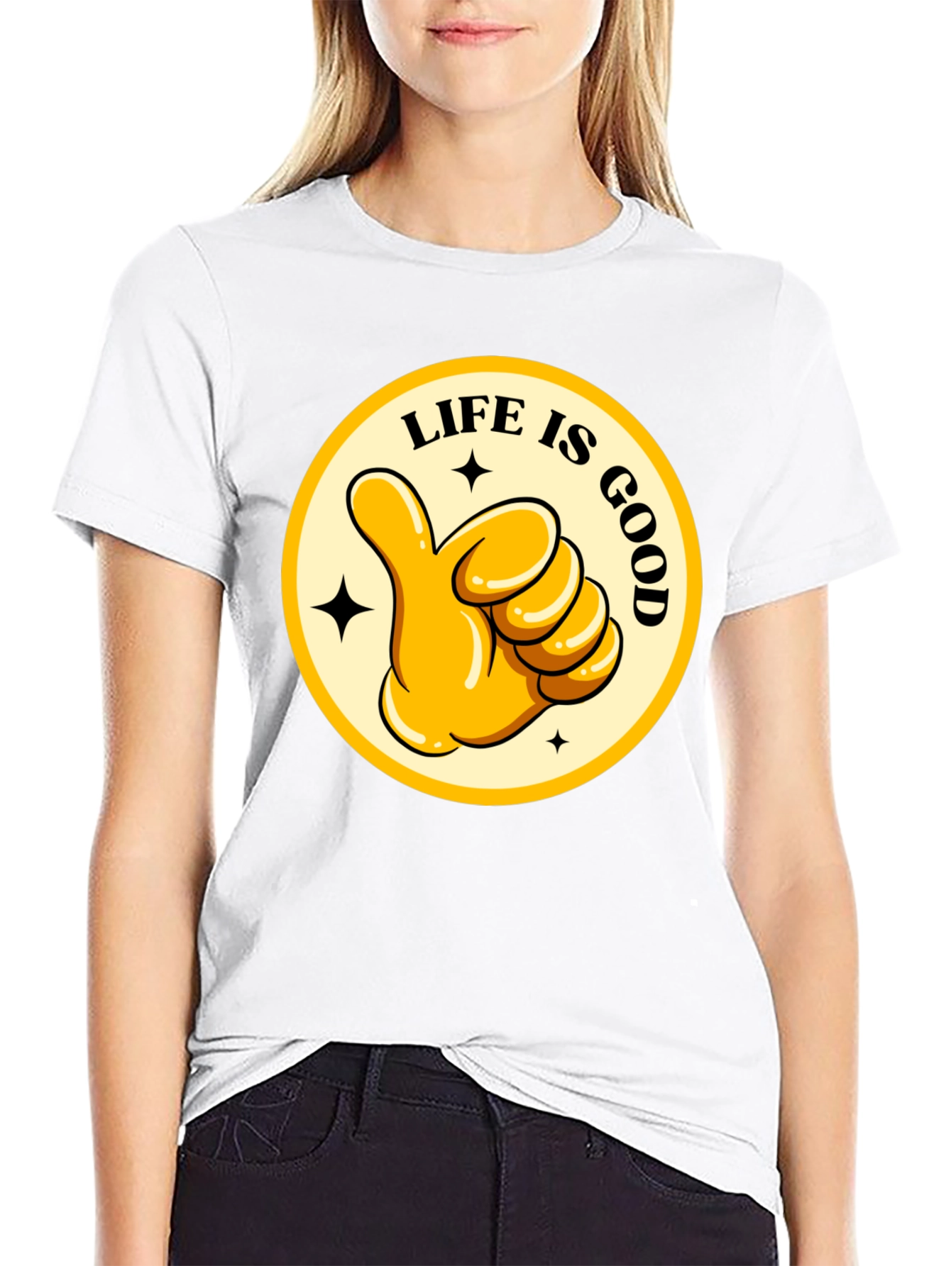 Life is Good Graphic T-Shirt - Thumbs Up!