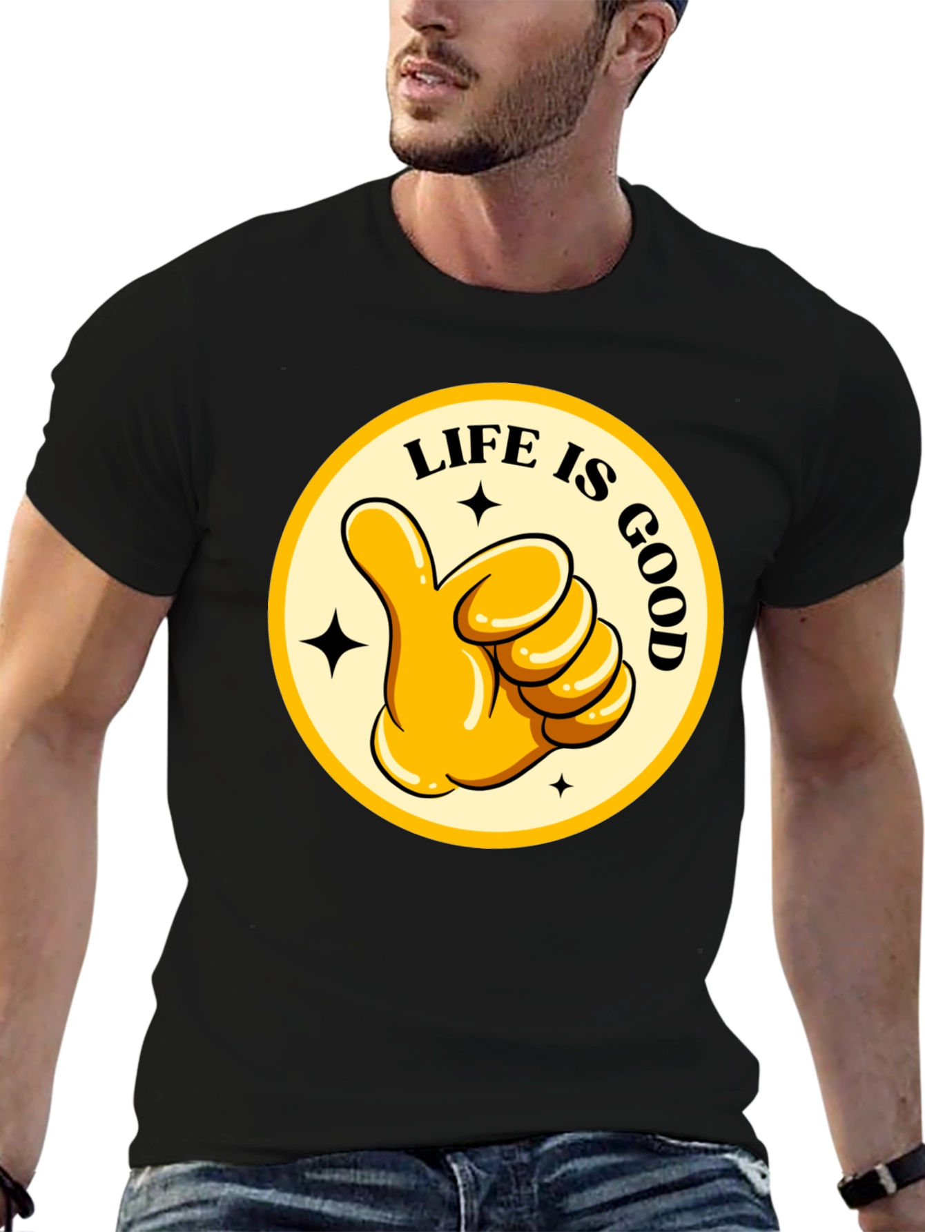 Life is Good Graphic T-Shirt - Thumbs Up!