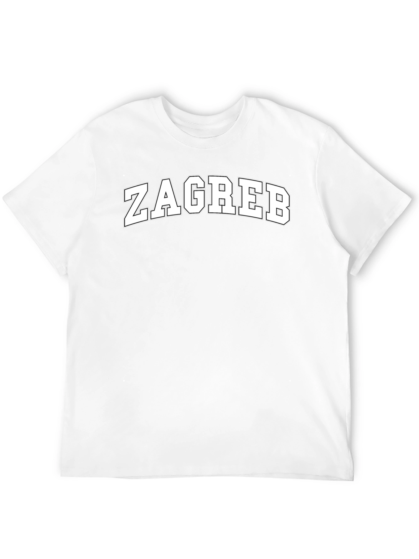 Zagreb T-Shirt - Retro Style Black Tee
