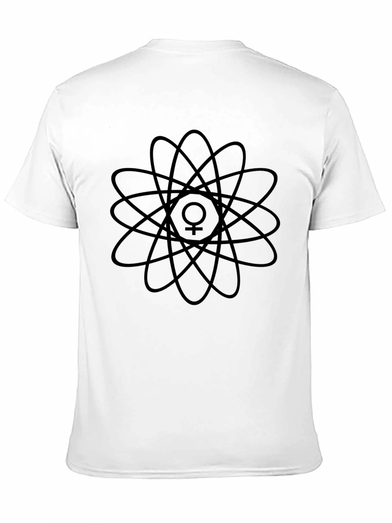 Feminist Atom Black T-Shirt - Science & Empowerment!