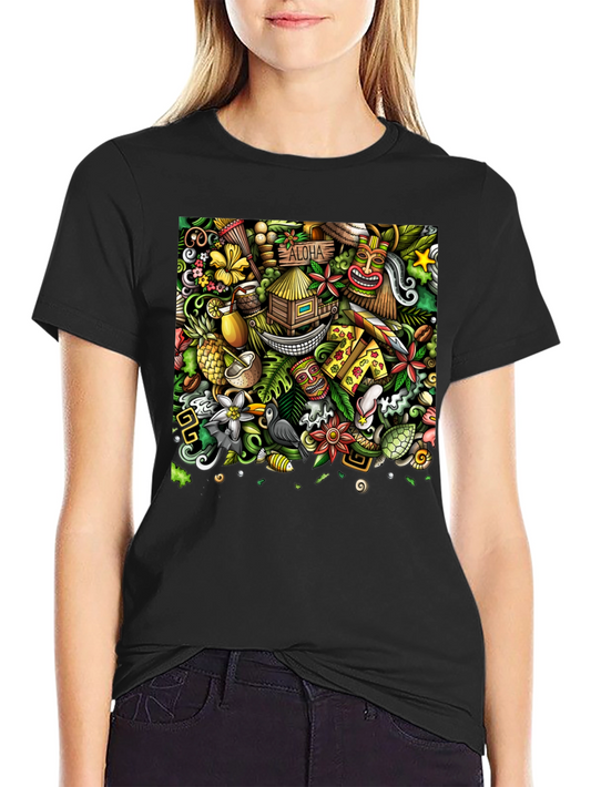 Aloha Vibes Graphic Tee - Tropical Paradise Design