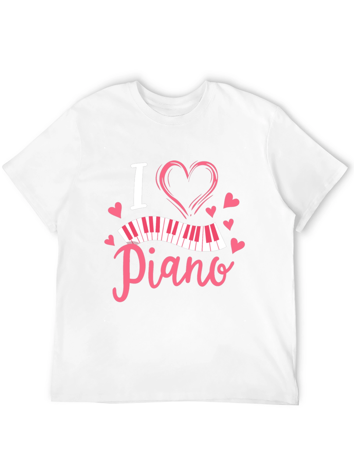 I Heart Piano Black T-Shirt
