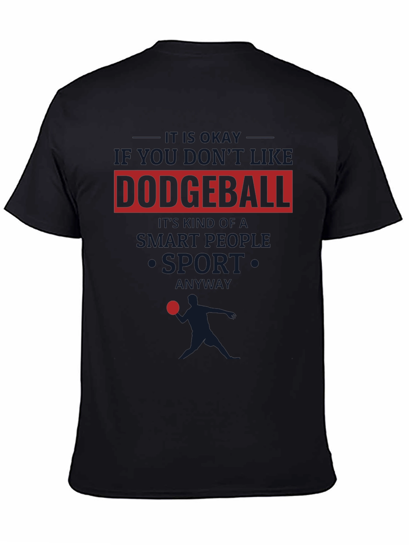Funny Dodgeball Graphic T-Shirt - Smart People Sport