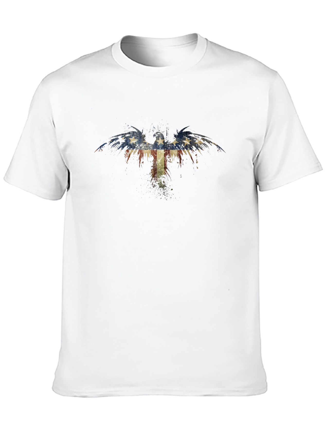 American Flag Eagle Graphic Black T-Shirt