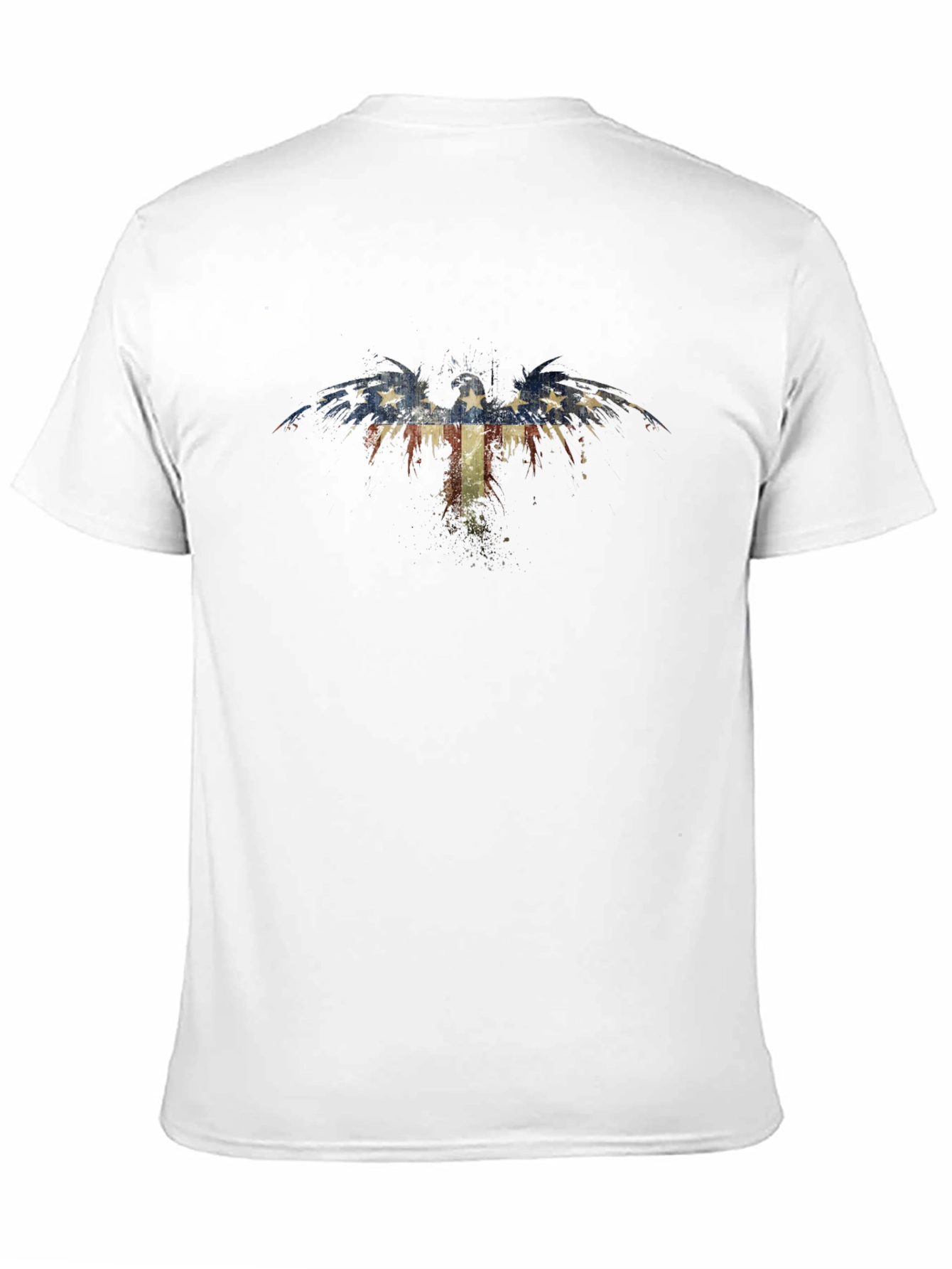 American Flag Eagle Graphic Black T-Shirt