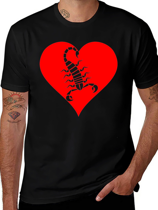 Scorpion Heart Graphic T-Shirt - Black