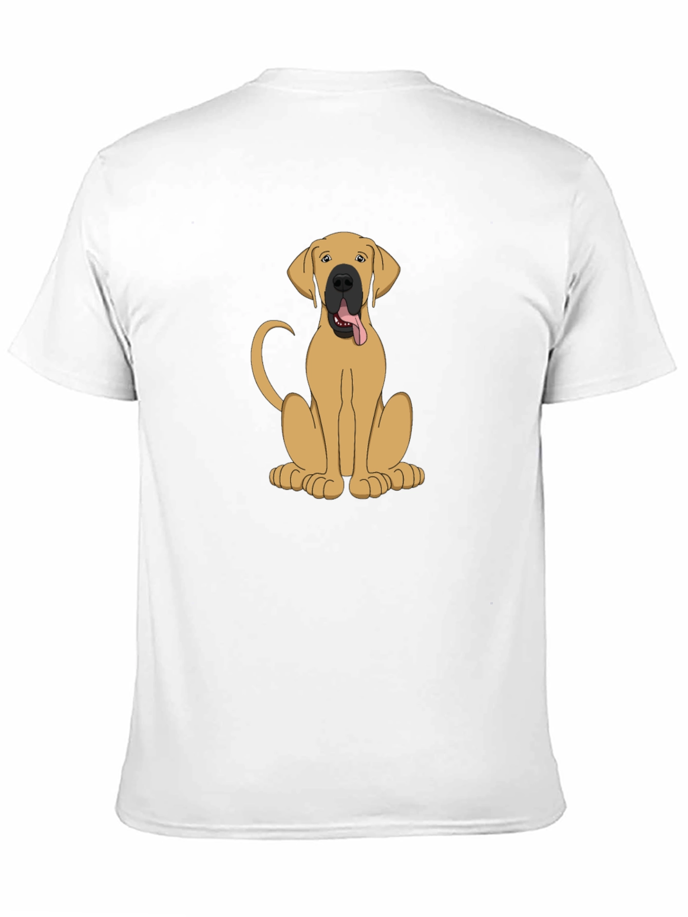 Dog Cartoon Print Tee - Black Unisex T-Shirt