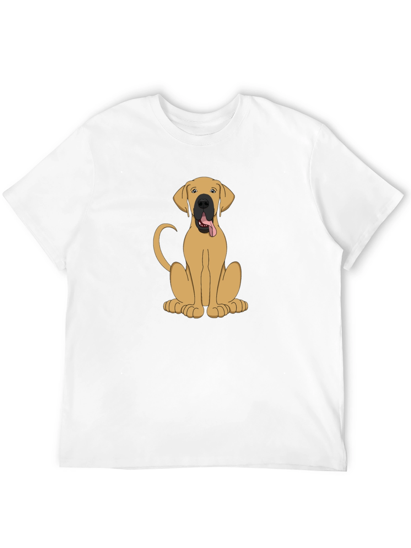 Dog Cartoon Print Tee - Black Unisex T-Shirt