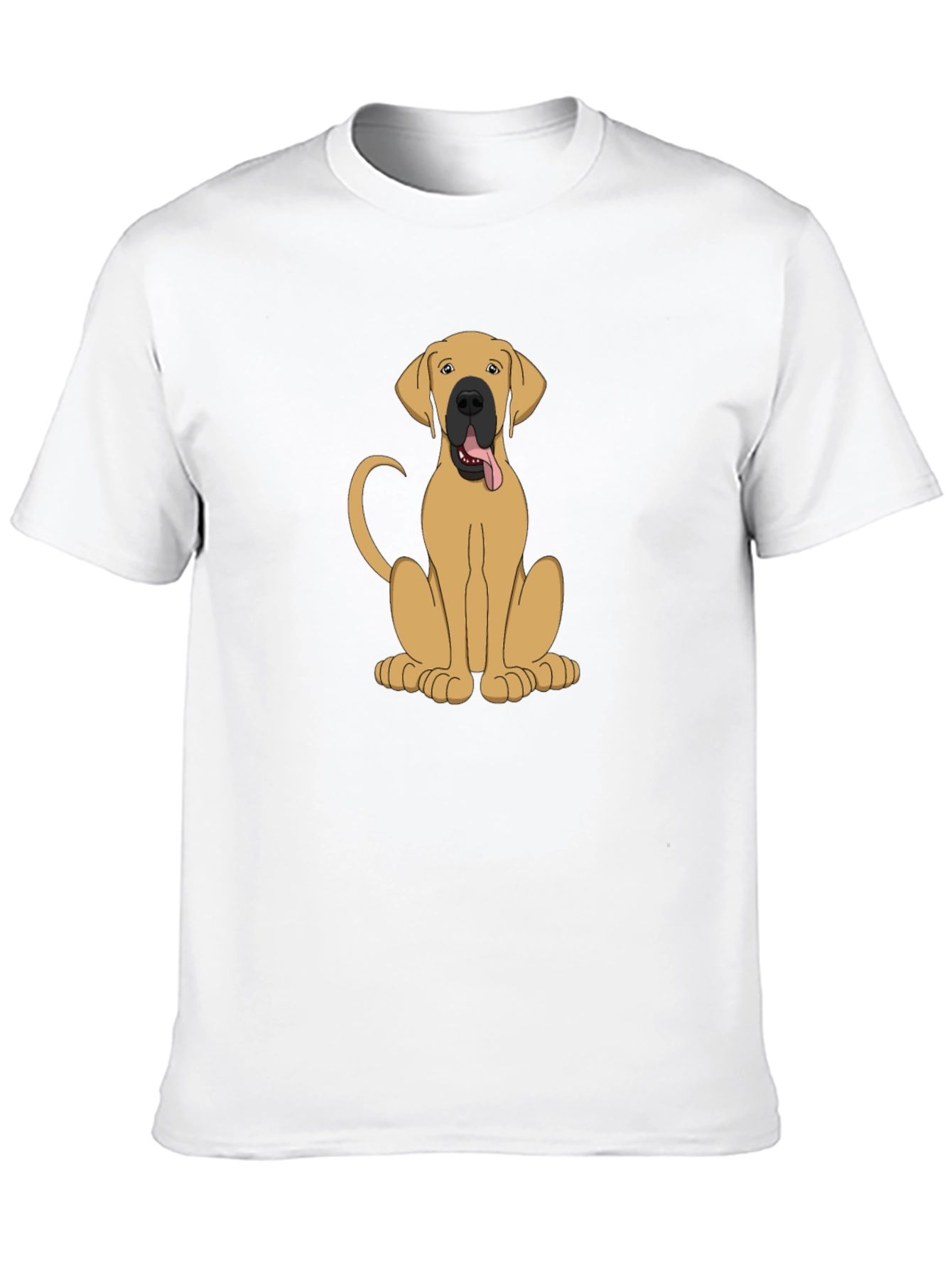 Dog Cartoon Print Tee - Black Unisex T-Shirt