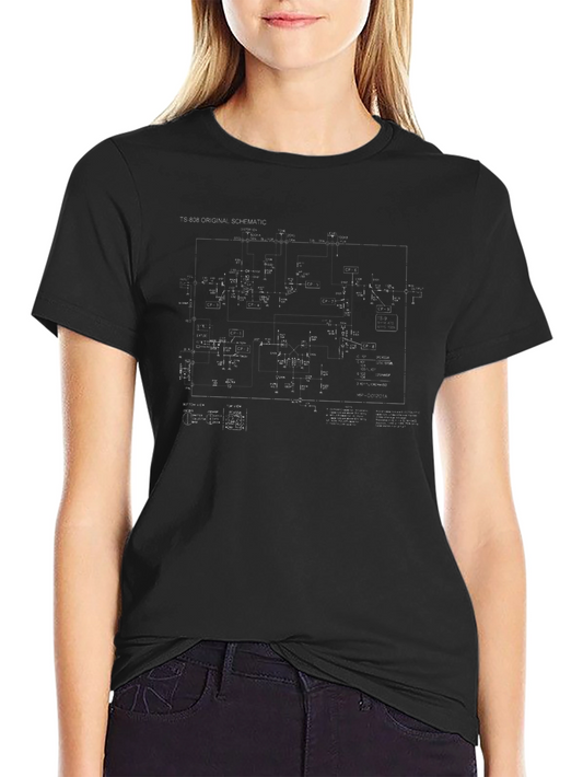 Schematic Diagram Black T-Shirt