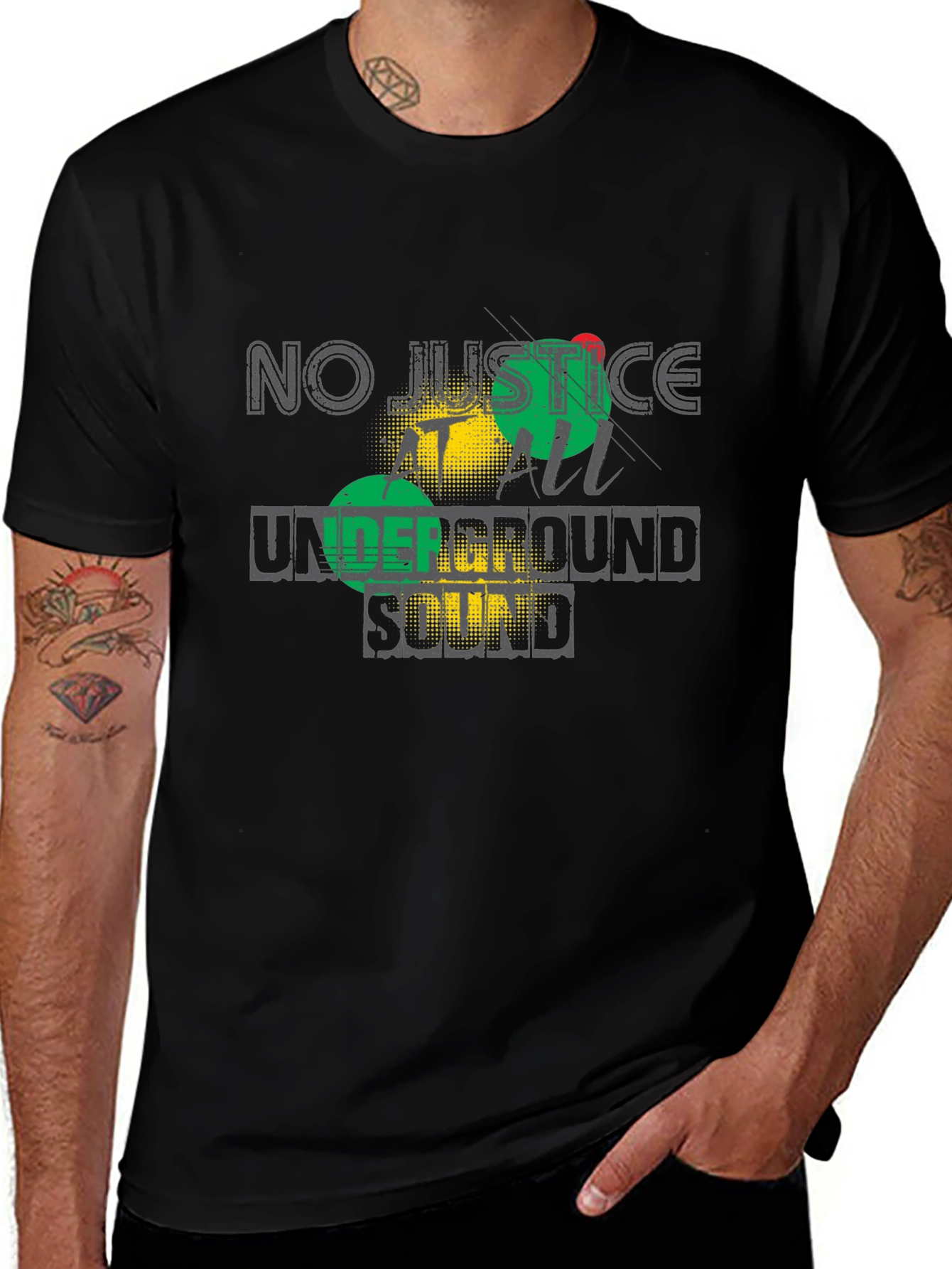 No Justice Underground Sound Graphic Tee