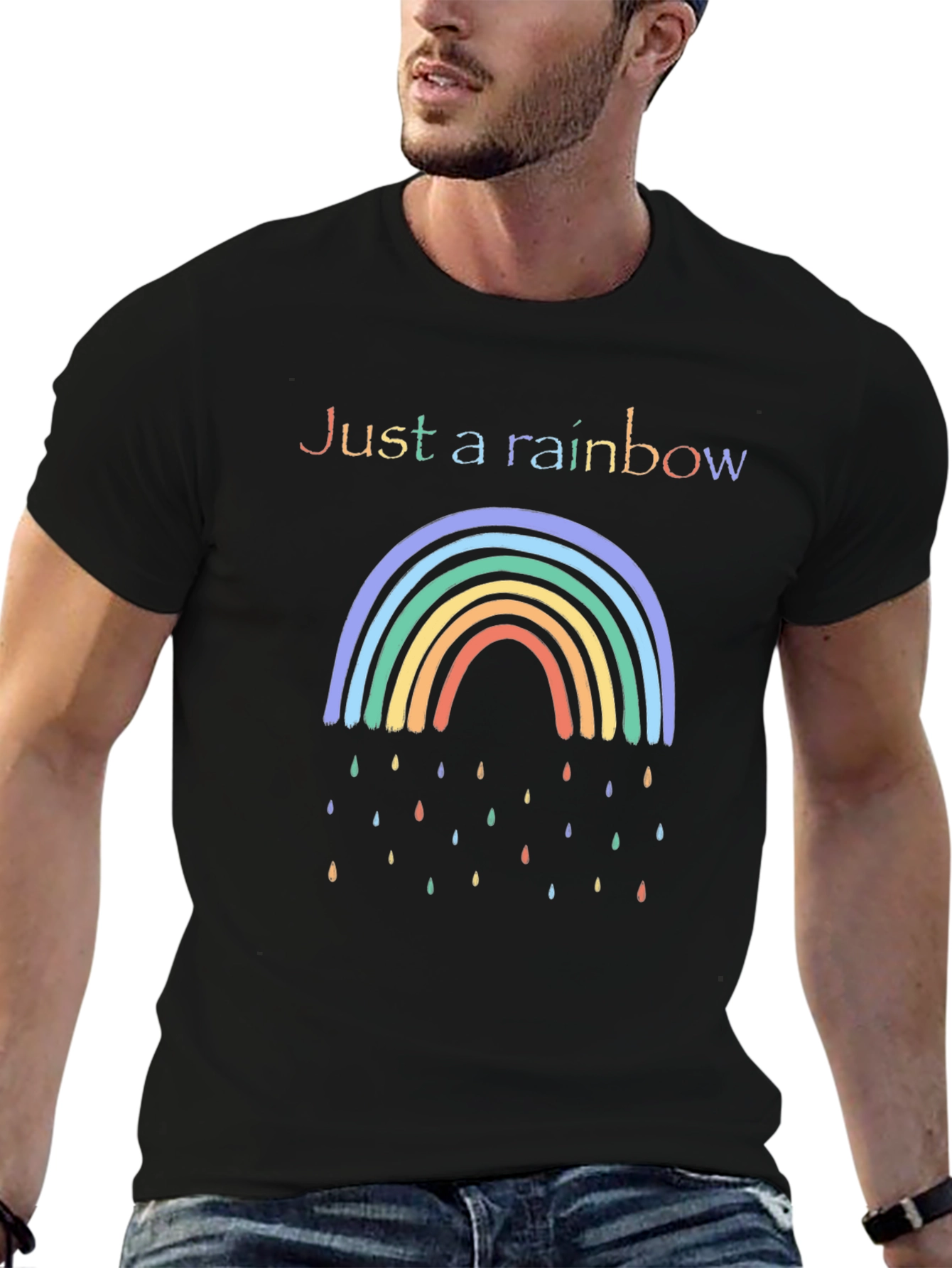 Rainbow Graphic Tee - Just a Rainbow T-Shirt