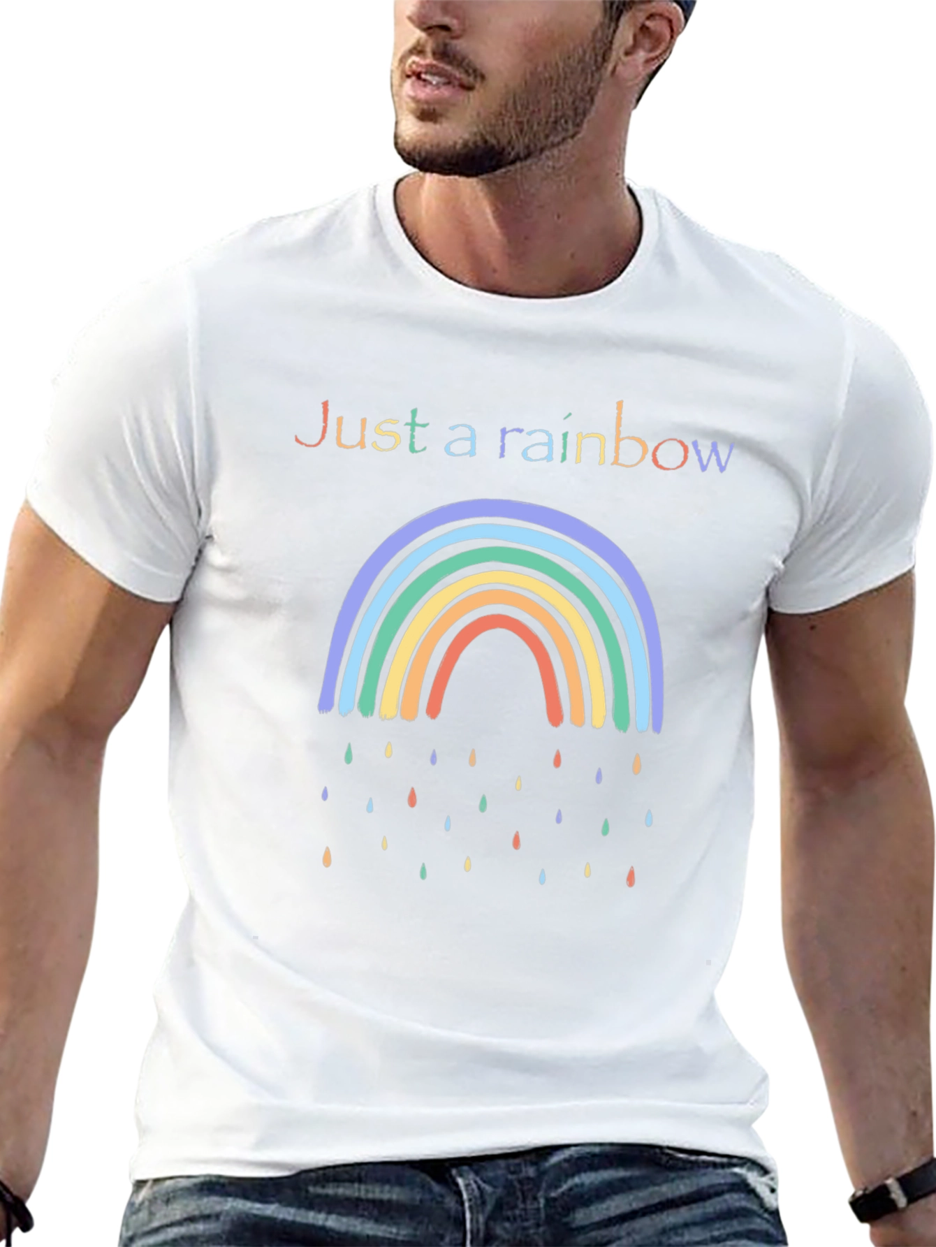 Rainbow Graphic Tee - Just a Rainbow T-Shirt