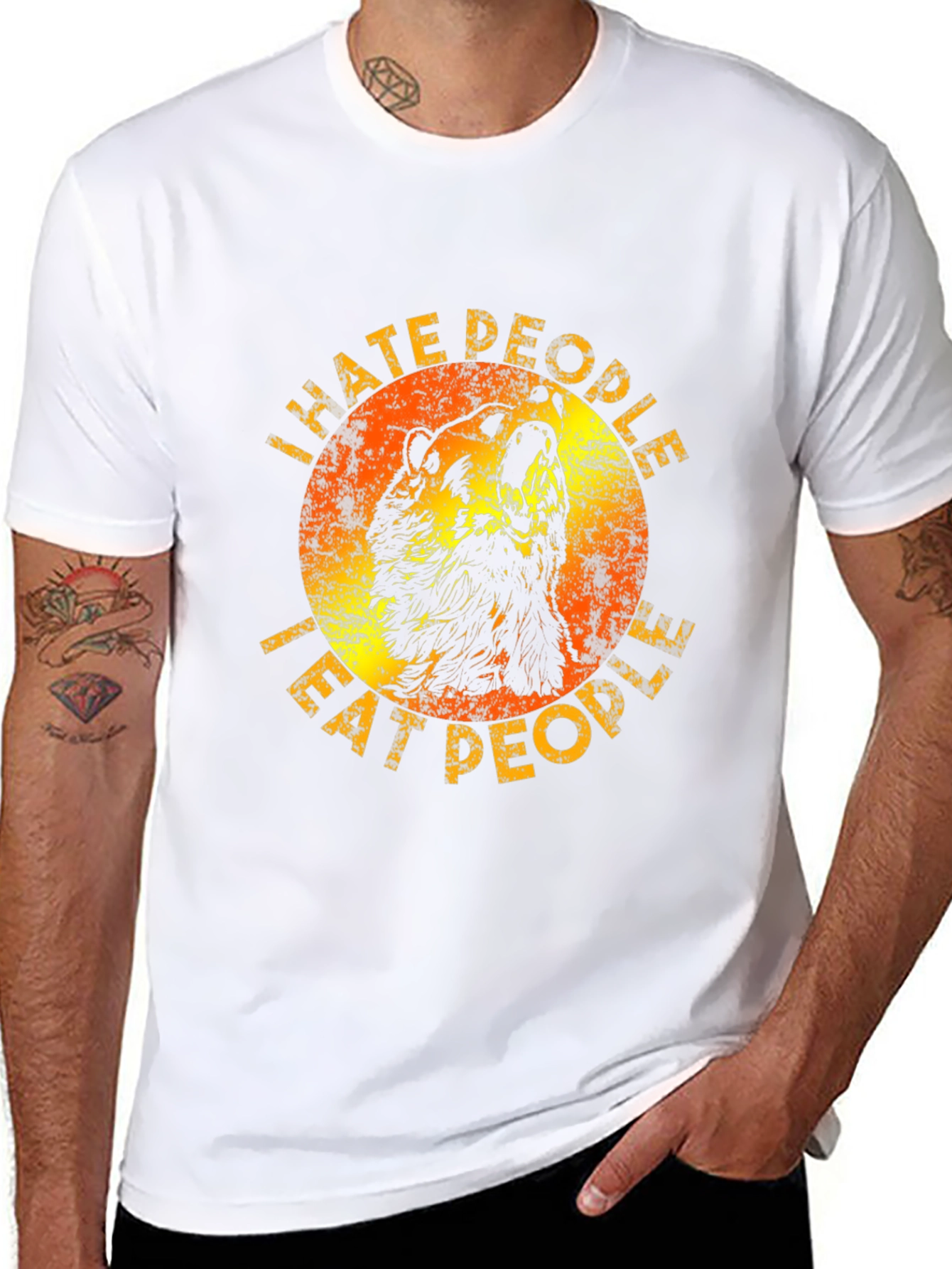 I Hate People Graphic Tee - Sarcastic Bear T-Shirt