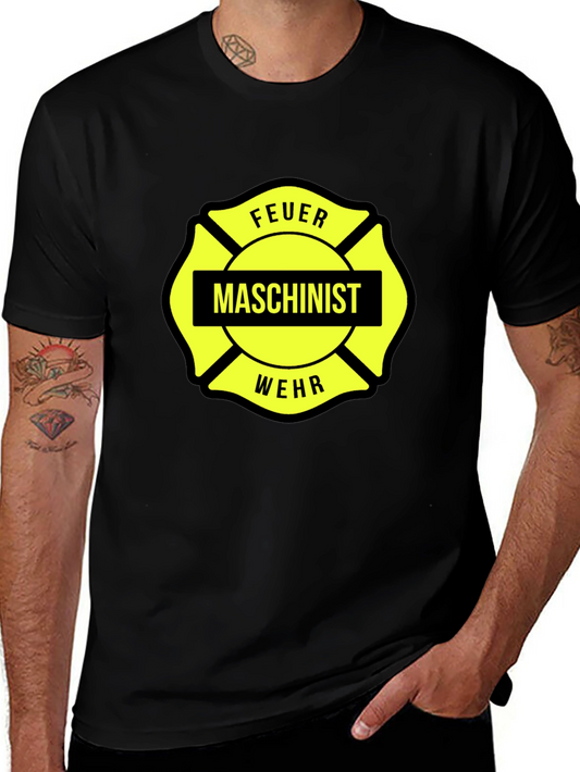 Feuer Maschinist Wehr Black T-Shirt
