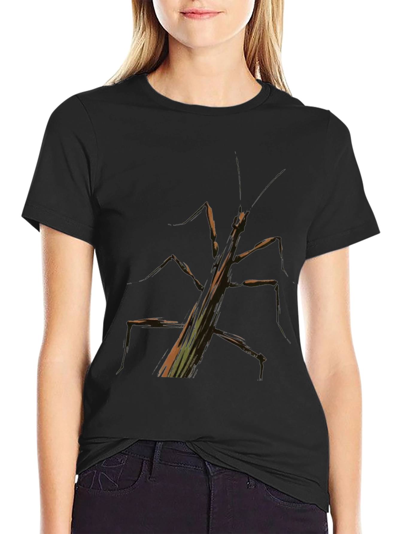 Stick Bug Graphic Tee - Black