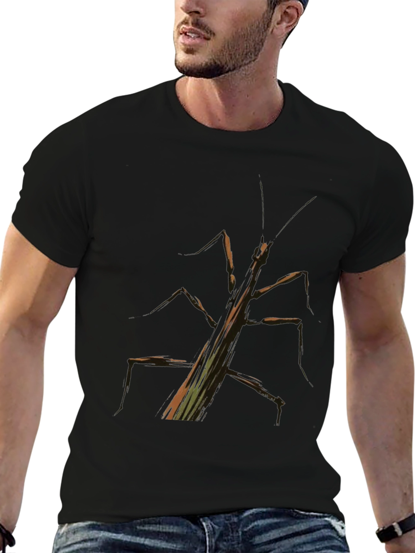 Stick Bug Graphic Tee - Black